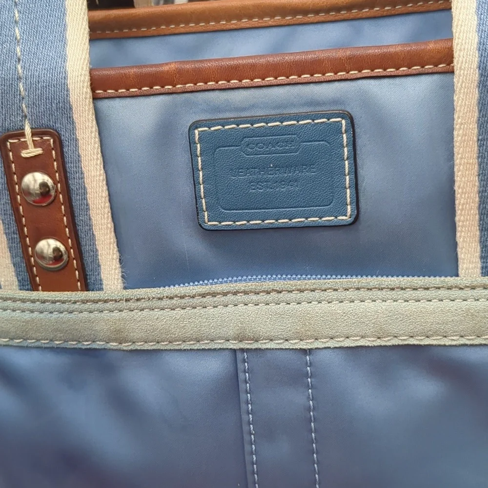 Coach nylon and suede bag 10663